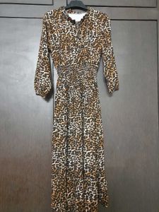 Tiger Print Midi Dress