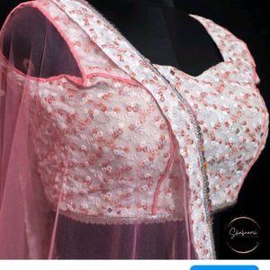 Pink Embellished Lehenga Set