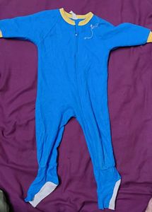 Cozy Blue Sleep & Play Onesie for Little Ones