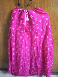 Pink Floral Ethnic Skirt