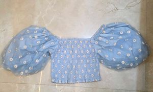 Daisy Puff Sleeve Top