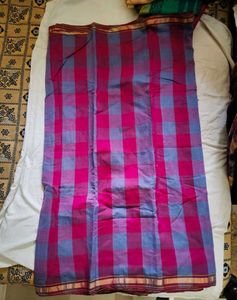 Checked Cotton Saree