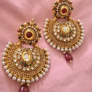 Pearl and Ruby Earrings