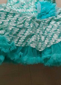 Turquoise Tulle Dress