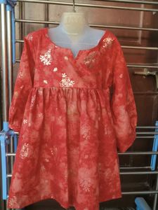 Red &amp; Gold Tunic Top