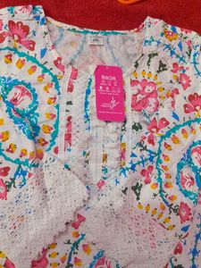 Women Printed Cotton Blend Kurta