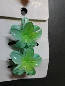 Combo of 4 flower hair clips.