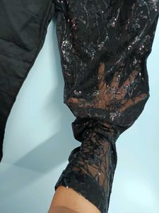 Black Party Wear Indo-western Co-ord Set