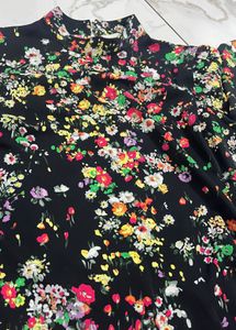 H&amp;M Floral Print Long Sleeve Top