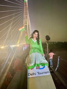 Anarkali Parrot Colour Long Kurti With Broad Ghera
