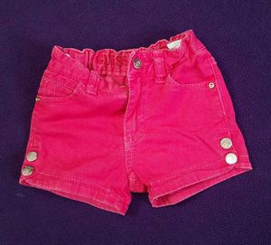Pink Corduroy Baby Pants and GUESS shorts combo