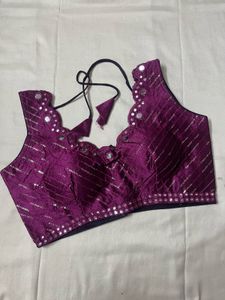 Elegant Purple Saree Blouse