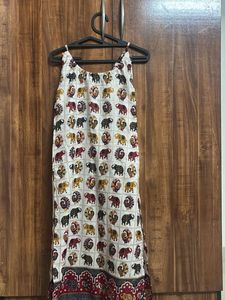 Elephant Print Sleeveless Dress