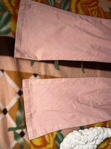 Pink low rise Flare Leg trousers