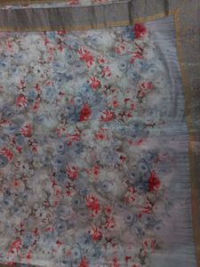 Satin Silk Saree With Border And Stone Work
