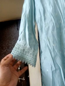 NEW SHARIFA BLUE ANARKALI KURTA