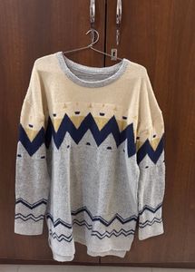 Patterned Knit Sweater