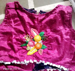 Purple Chaniyacholi For Navratri And Wedding