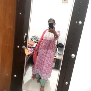 Anarkali Kurti Set With Dupatta l