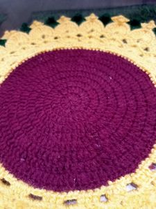 Crochet Sunflower Tabel Mat 🌼