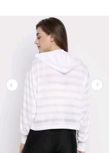 Weekend SaleCombo White Striped Hoodie and Boxy To