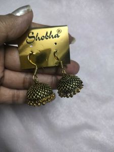 Golden Black Jhumka