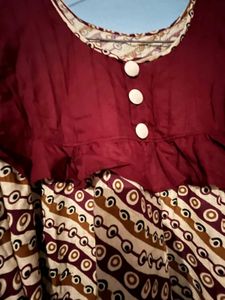 Vintage Batik Print Dress