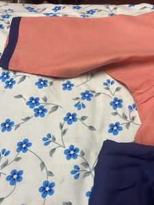 Pink Beautiful Thread Work Kurti With Pant Dupatta