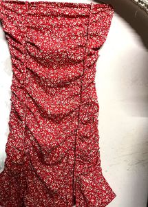 Red Floral Mini Dress