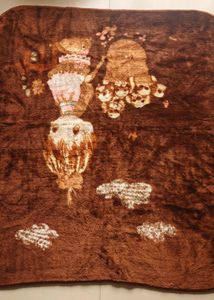 Brown Patterned Throw baby Blanket