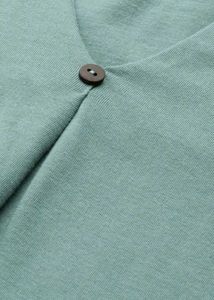 Green V- Neck &amp; Recycled Regular Top