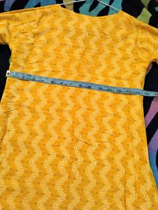 Yellow Printed Dress🎋💛