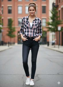 ✨ BARE DENIM Checked Shirt