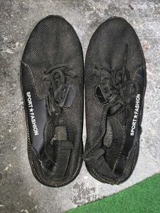 Used Black Sport Sneakers