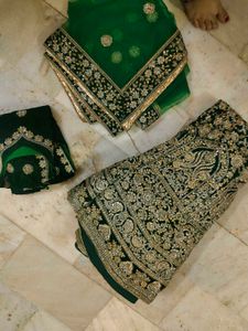 Dark Green Very Beutiful Lehanga Available ✨🔥