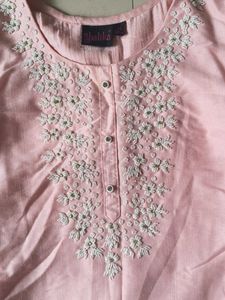 Beautiful Beads embroidery pink kurta