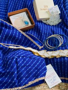 Elegant Blue Striped Dress