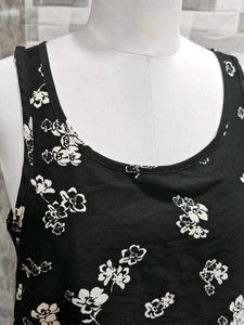 Black Floral Tank Top