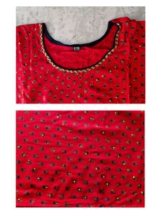 Red &amp; Blue Kurta Set