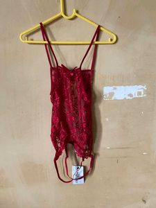 Red Lace Bodysuit