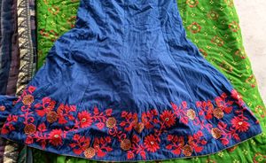 Embroidered Floral Skirt