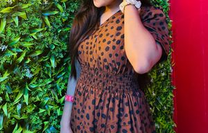 Brown Beach Wear Maxi Dress
