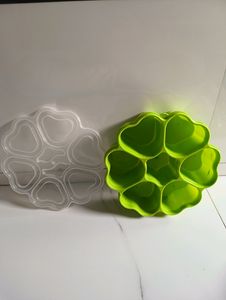 Plastic Heart Shape 7 Sections Spice Box / Masala