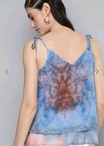 SASSAFRAS Tie-Dye Spaghetti Strap Top