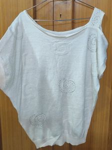 Cold Shoulder White Top
