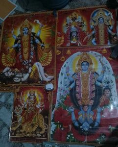 Set- Of 4 Vintage Maa Kaali Posters..