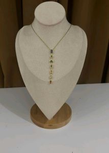 Anti- Tarnish Gemstone Pendant Necklace