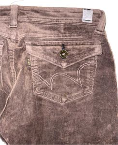 Vintage Brown Velvet Flare Jeans