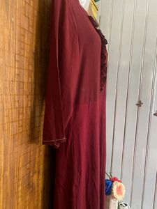 Stylish Long Dress Maroon