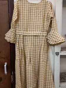 Checkered ankel length dress